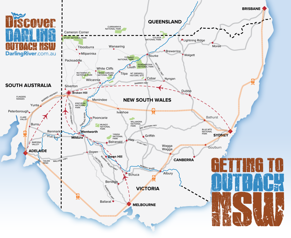 Getting To Outback NSW Map 