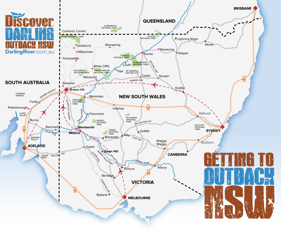 Darling River Run Map Getting To The Darling River - Darling River Run