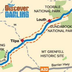 Louth to Tilpa map