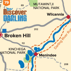 Wilcannia to Menindee map